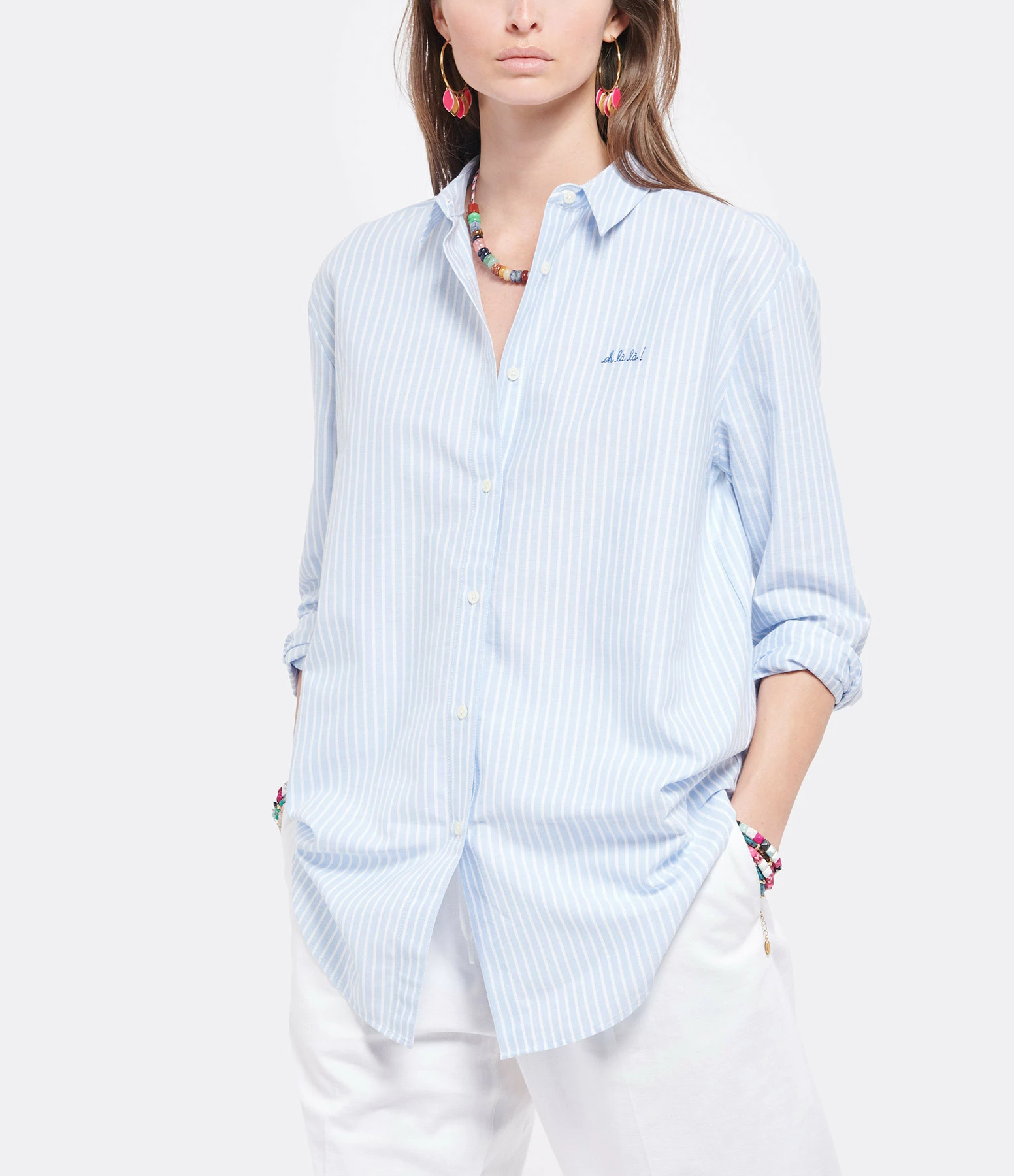 Tout neuf ✨ MAISON LABICHE Chemise Oh Là Là Coton Bleu 👏 3 Tout neuf ✨ MAISON LABICHE Chemise Oh Là Là Coton Bleu 👏 – Image 3