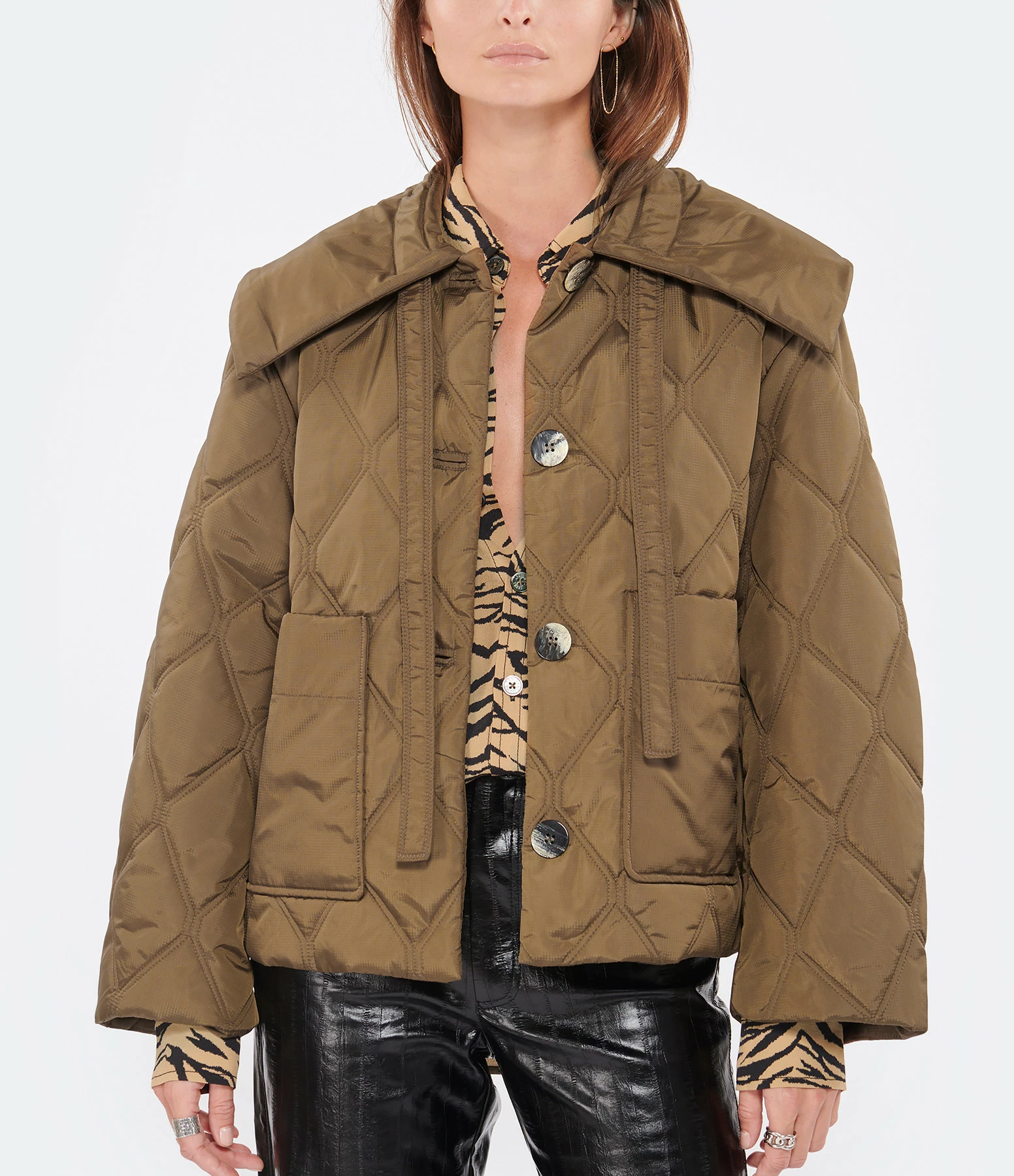 Promo ???? GANNI Veste Recyclée Teak ???? 2 Promo ???? GANNI Veste Recyclée Teak ???? – Image 2
