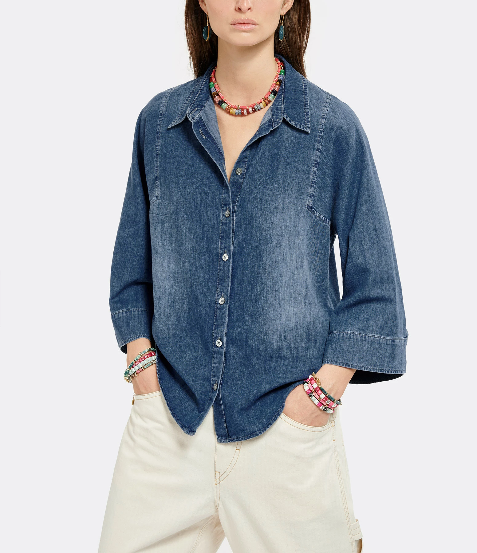 Top 10 😉 HANA SAN Chemise Hestia Bleu Indigo 🧨 3 Top 10 😉 HANA SAN Chemise Hestia Bleu Indigo 🧨 – Image 3