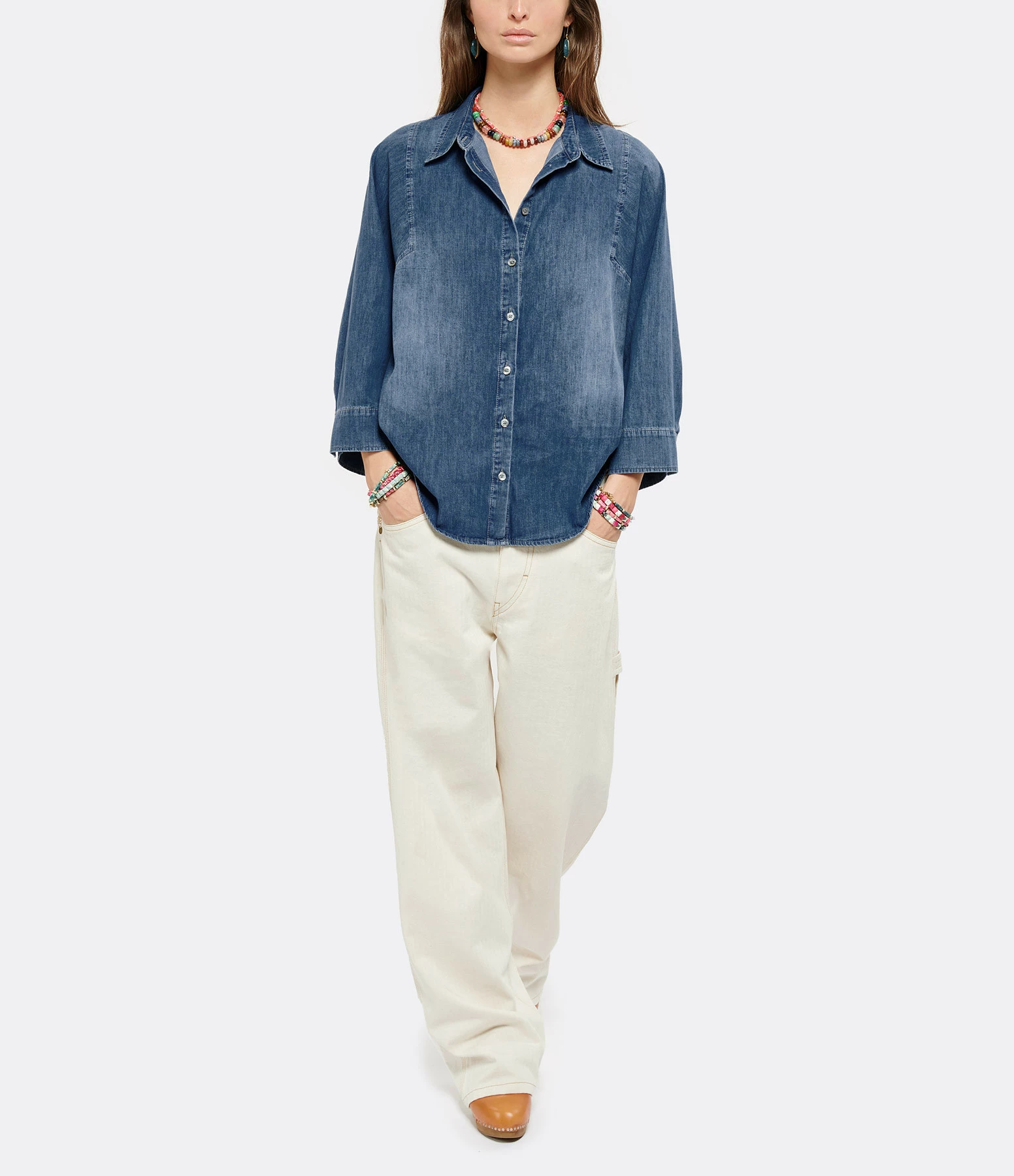 Top 10 😉 HANA SAN Chemise Hestia Bleu Indigo 🧨 4 Top 10 😉 HANA SAN Chemise Hestia Bleu Indigo 🧨 – Image 4