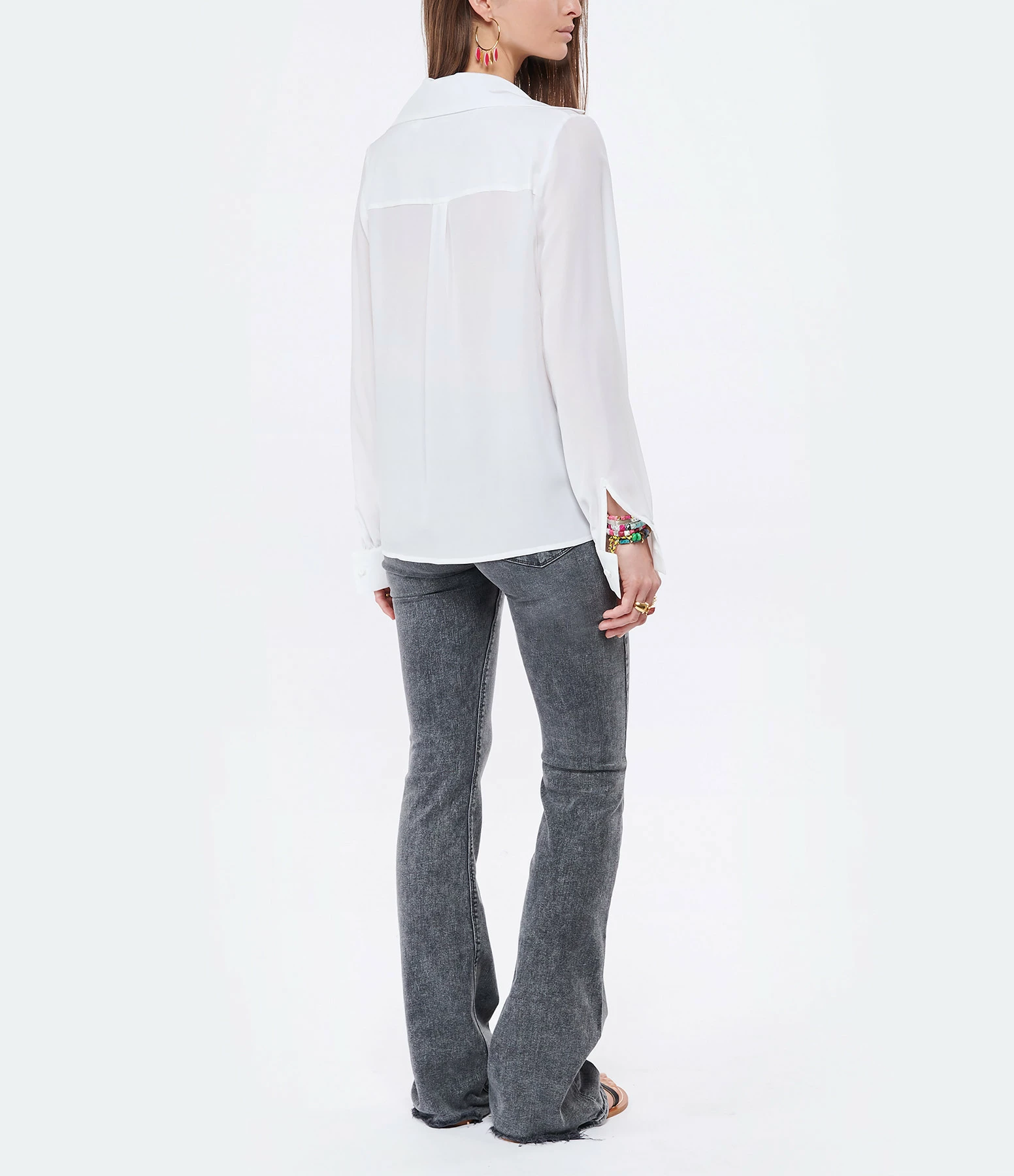 Meilleure vente 🧨 MARGAUX LONNBERG Chemise Alma Soie Blanc 🔔 5 Meilleure vente 🧨 MARGAUX LONNBERG Chemise Alma Soie Blanc 🔔 – Image 5