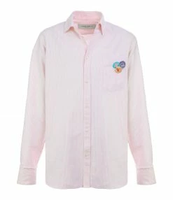 Meilleure affaire ⭐ GOLDEN GOOSE Chemise Homme Journey Coton Rayures Rose 😉