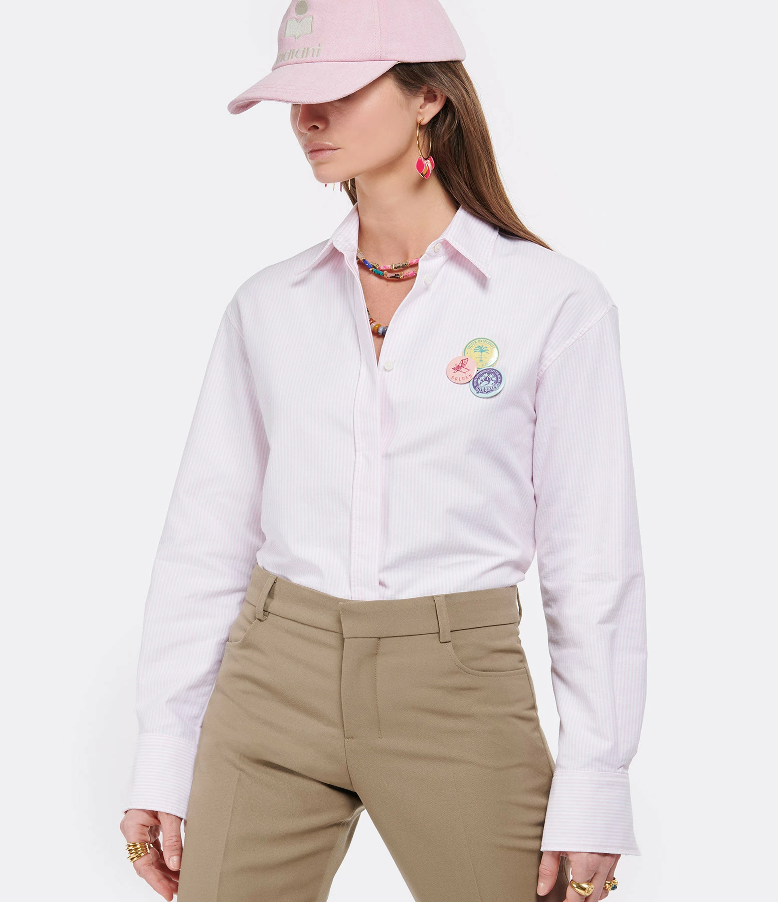 Meilleur prix 👏 GOLDEN GOOSE Chemise Coton Rayures Rose 😉 3 Meilleur prix 👏 GOLDEN GOOSE Chemise Coton Rayures Rose 😉 – Image 3