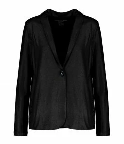 Bon marché ✔️ MAJESTIC FILATURES Veste Blazer Métallique Noir 🤩