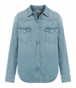 Meilleure affaire 🔥 NILI LOTAN Chemise Travis Denim Bleu Clair 🛒