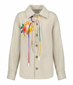 Remise 👏 MIRA MIKATI Veste Cusco Patchs Recyclée Beige 🥰