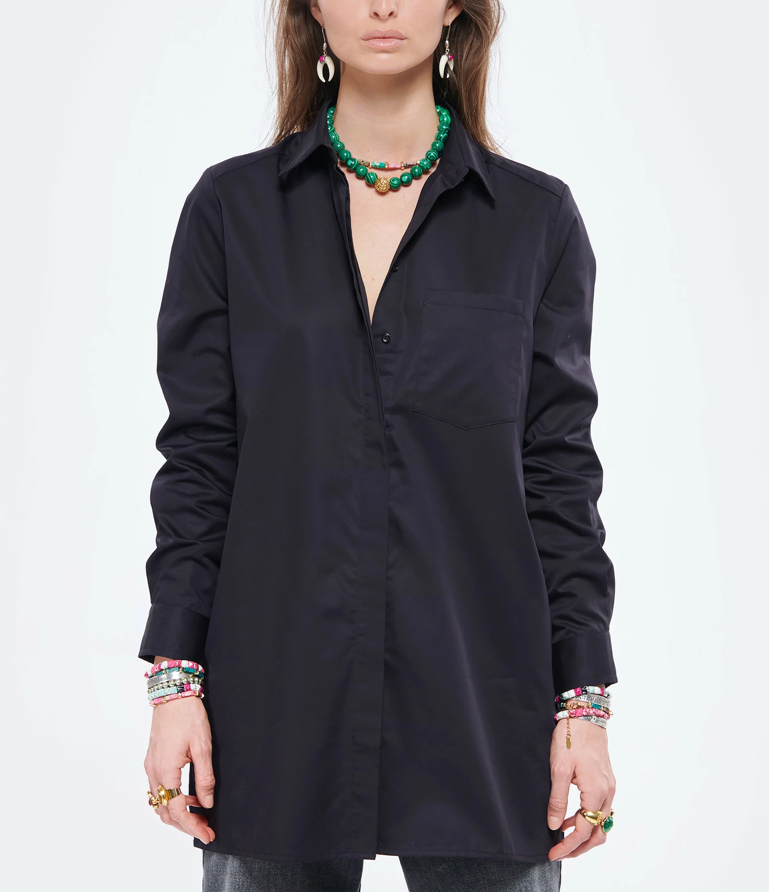 Offres 💯 ANDREA LEV Chemise Tamara Noir ⌛ 3 Offres 💯 ANDREA LEV Chemise Tamara Noir ⌛ – Image 3