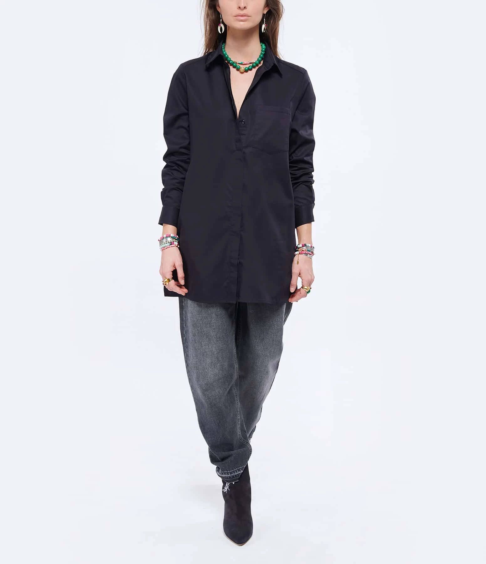 Offres 💯 ANDREA LEV Chemise Tamara Noir ⌛ 4 Offres 💯 ANDREA LEV Chemise Tamara Noir ⌛ – Image 4