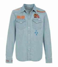 Grosses soldes 🎉 MOTHER Chemise All My Exes Denim Adventure Rising 🎁