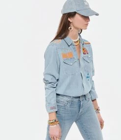 Grosses soldes 🎉 MOTHER Chemise All My Exes Denim Adventure Rising 🎁 -BOUTIQUE MARGAUX LONNBERG unnamed file 2526