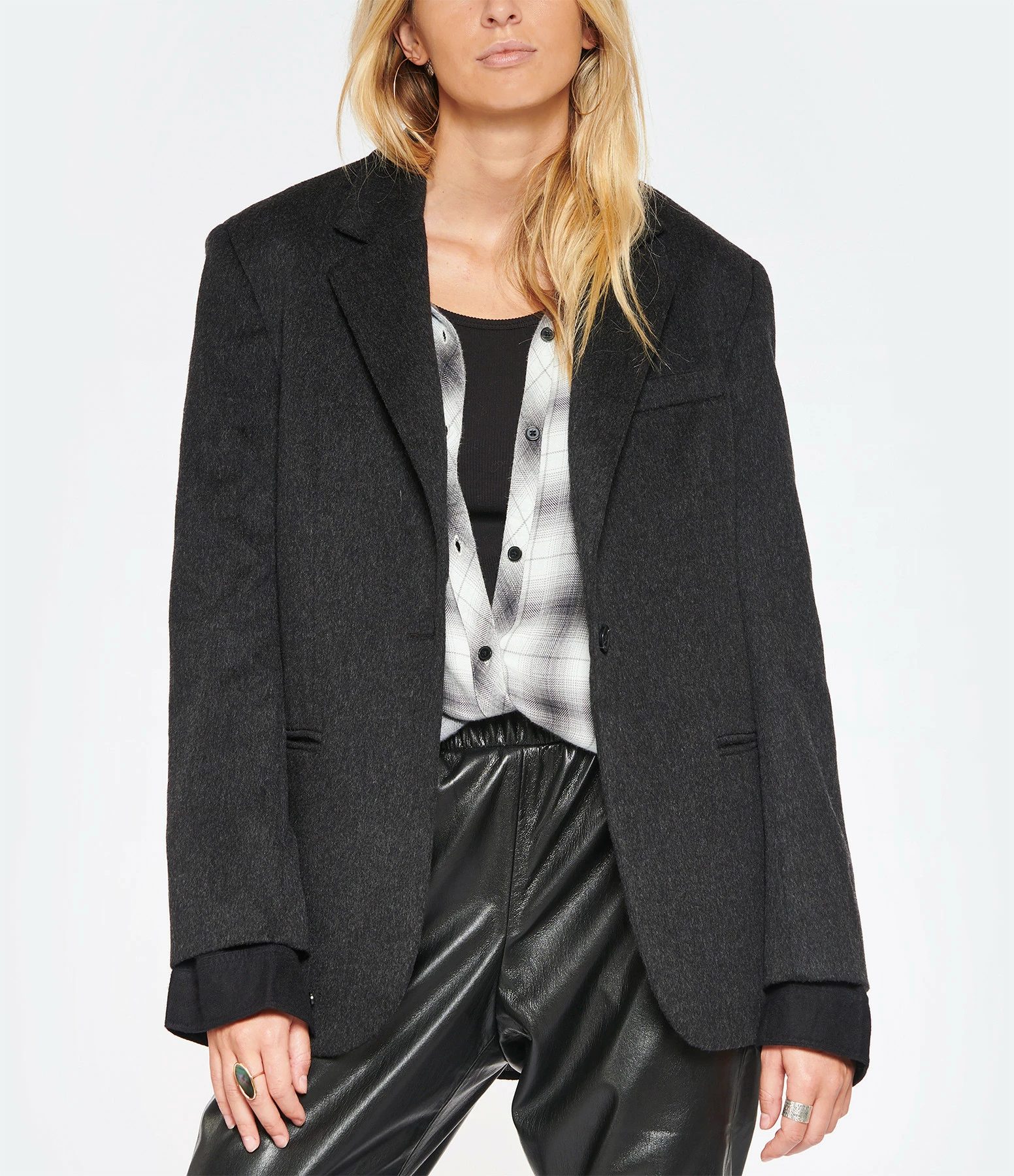 De gros 🔥 ROSEANNA Veste Blazer York Laine Vierge Anthracite 😉 3 De gros 🔥 ROSEANNA Veste Blazer York Laine Vierge Anthracite 😉 – Image 3