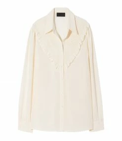 Budget 😉 NILI LOTAN Chemise Carmen Soie Ivoire ✨