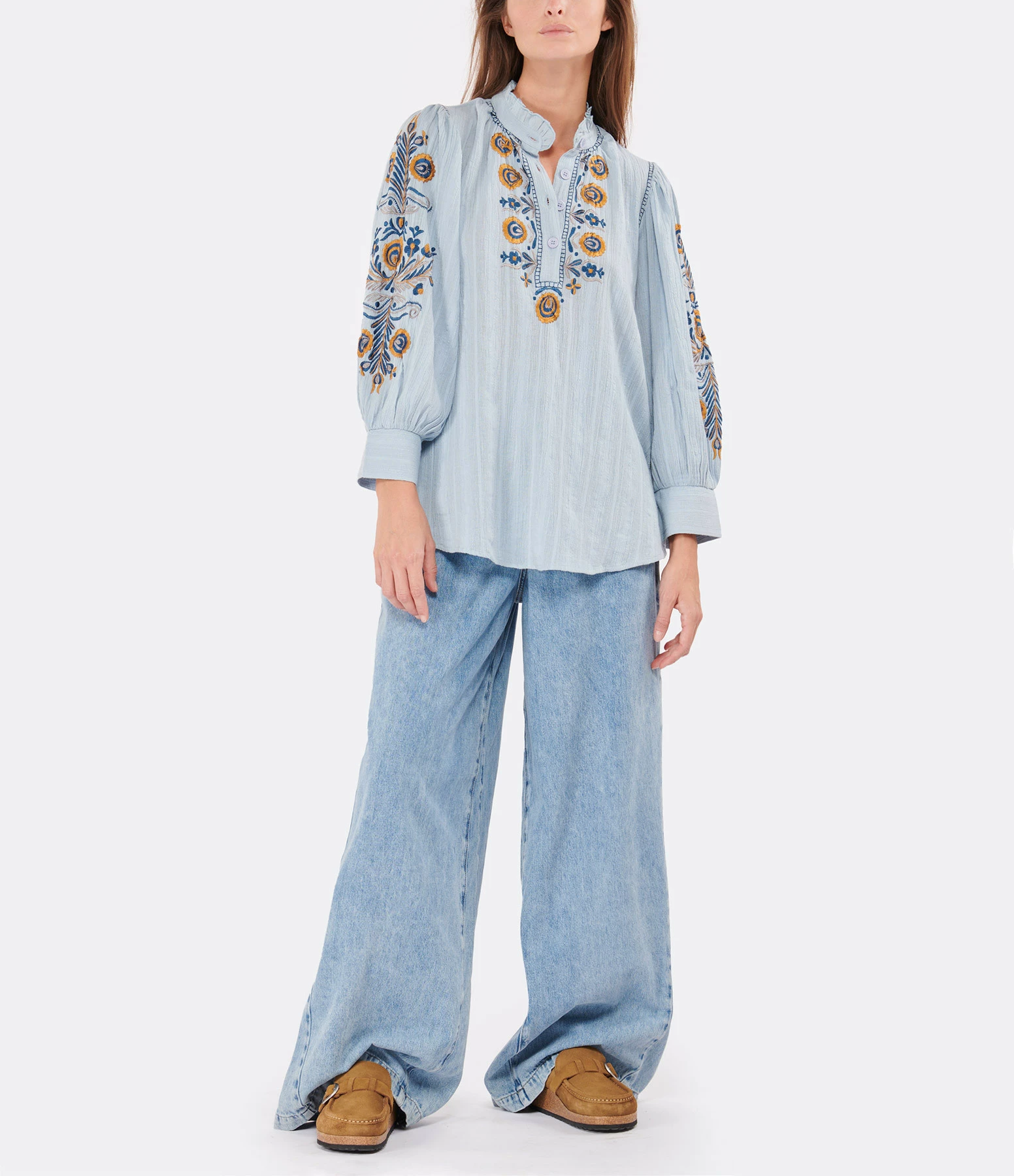 Acheter 😀 ANTIK BATIK Blouse Igor Coton Bleu 😉 3 Acheter 😀 ANTIK BATIK Blouse Igor Coton Bleu 😉 – Image 3