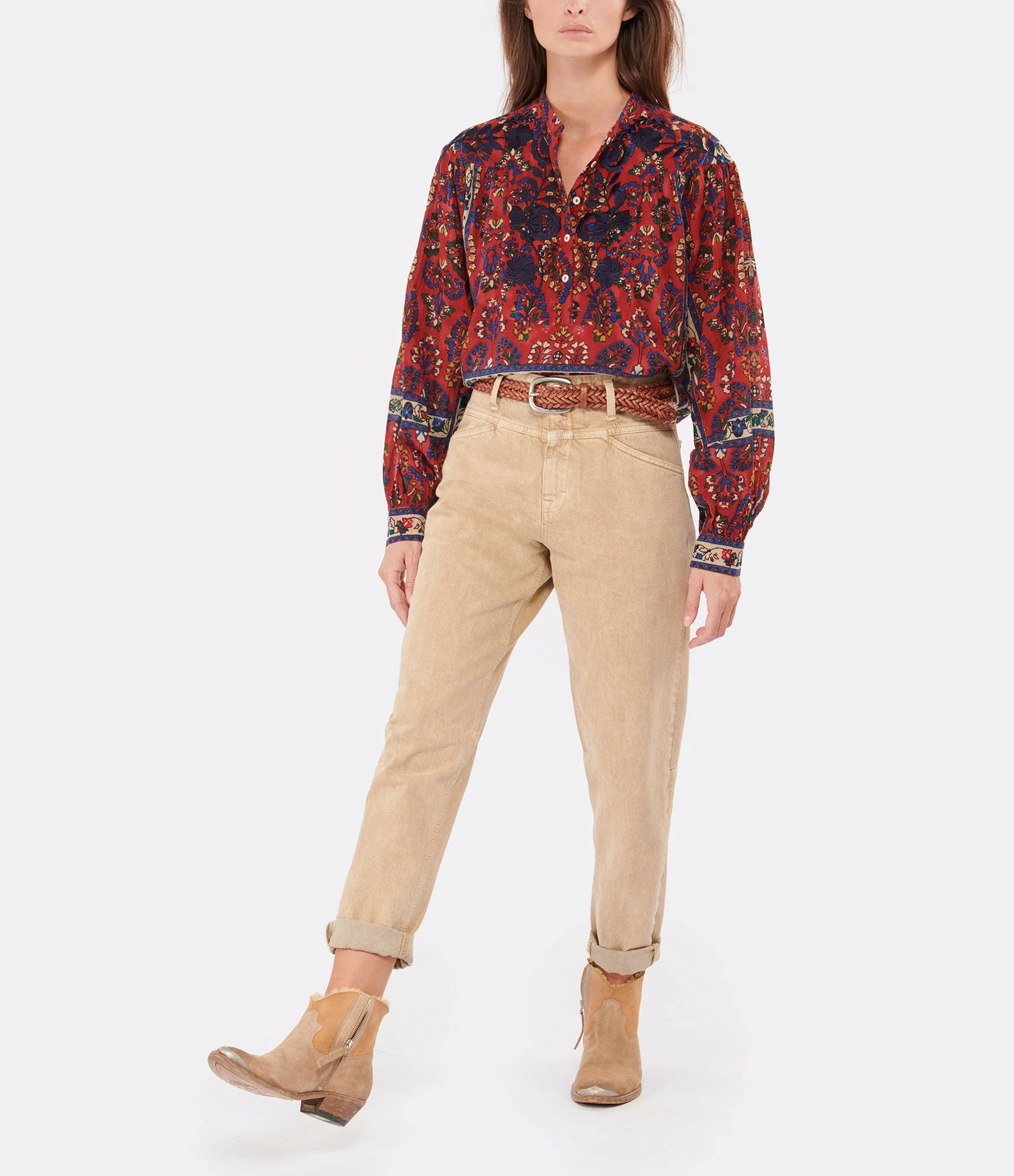 Sortie 🥰 ANTIK BATIK Blouse Tamir Coton Rouge ✔️ 3 Sortie 🥰 ANTIK BATIK Blouse Tamir Coton Rouge ✔️ – Image 3