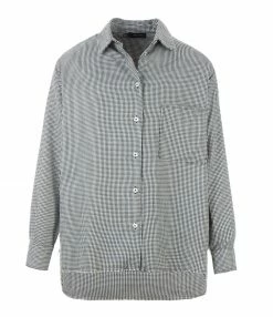 Tout neuf 💯 JEANNE VOULAND Chemise Gana Pied De Poule Noir Blanc 🎉