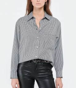 Tout neuf 💯 JEANNE VOULAND Chemise Gana Pied De Poule Noir Blanc 🎉 -BOUTIQUE MARGAUX LONNBERG unnamed file 2692