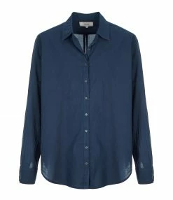Budget 🔔 XIRENA Chemise Beau Coton Bleu Navy 😍