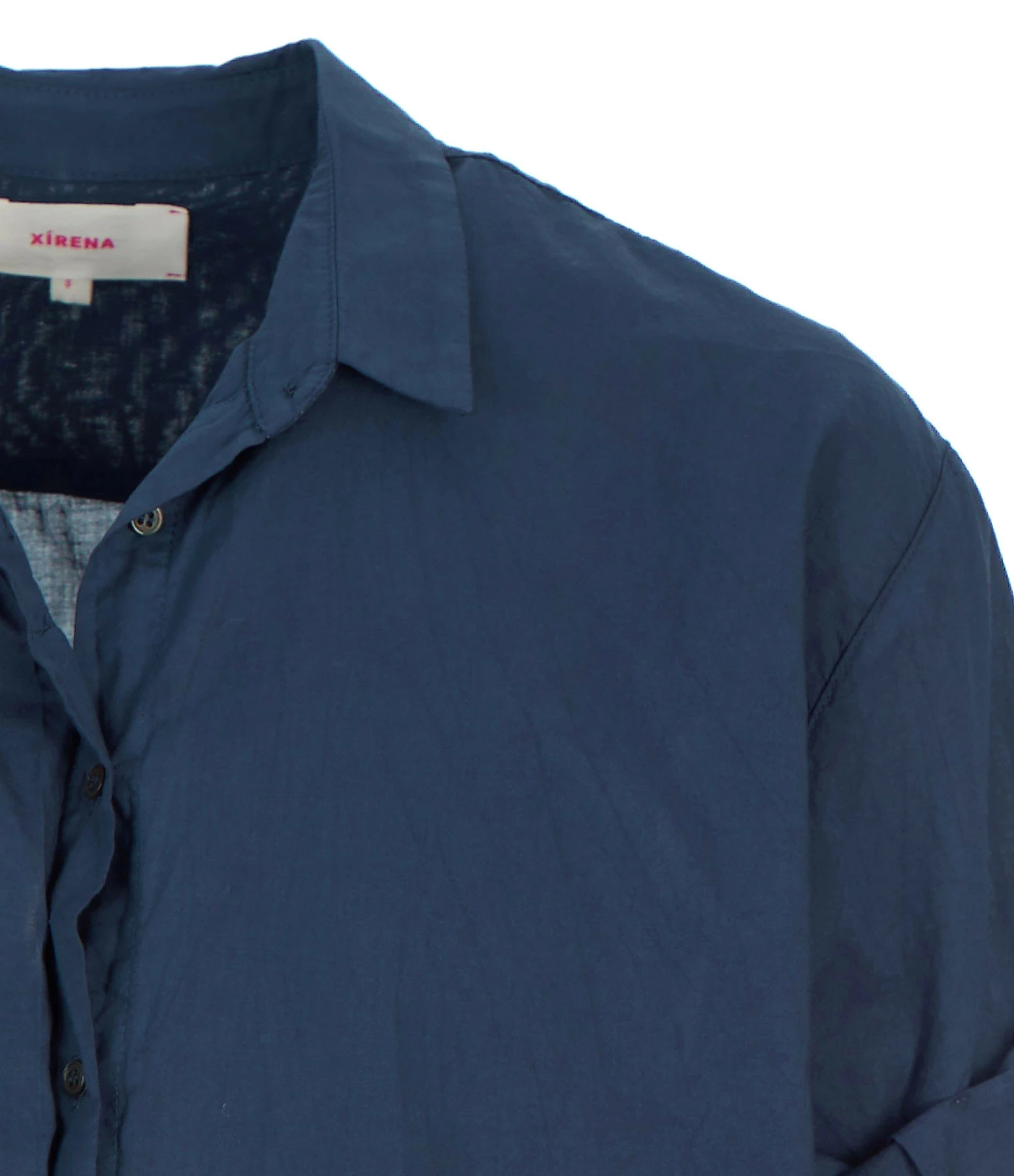 De gros ✨ XIRENA Chemise Channing Coton Bleu Navy 👍 2 De gros ✨ XIRENA Chemise Channing Coton Bleu Navy 👍 – Image 2