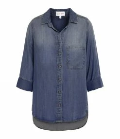 Offres 🎁 BELLA DAHL Chemise Tail Button Down Dark Ombre Wash ✨