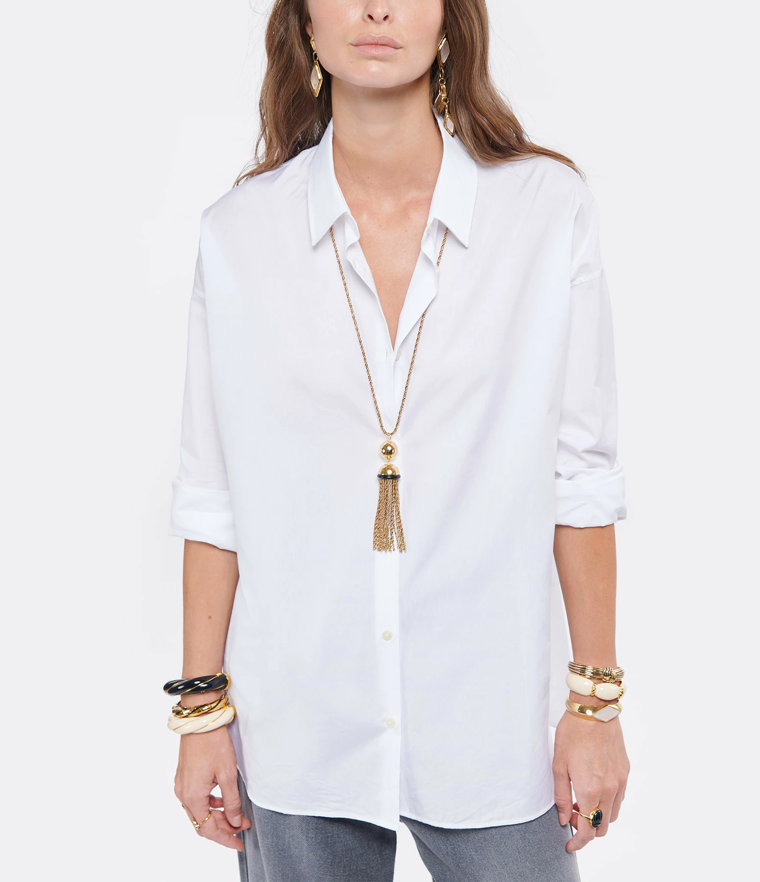 Acheter 🎁 MAISON STANDARDS Chemise Oversize Linda Blanc 🎉 3 Acheter 🎁 MAISON STANDARDS Chemise Oversize Linda Blanc 🎉 – Image 3