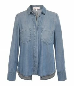 Remise 🔔 BELLA DAHL Chemise Split Back Button Down Medium Ombre 😉