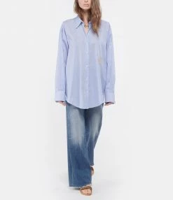 Promo ⌛ LES FÉLICITÉS Chemise Coton Bleu Avec Pierres De Protection ???? -BOUTIQUE MARGAUX LONNBERG unnamed file 2800