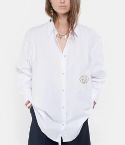 Nouveau 🛒 LES FÉLICITÉS Chemise Coton Blanc Avec Pierres De Protection 🧨 -BOUTIQUE MARGAUX LONNBERG unnamed file 2806