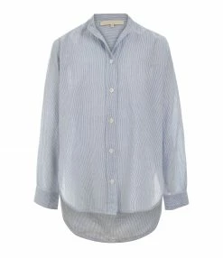 Sortie 🔥 VANESSA BRUNO Chemise Lidiane Coton Rayures Bleu 👍