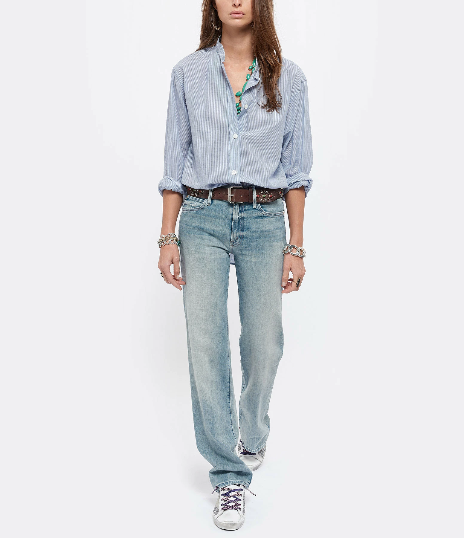 Sortie 🔥 VANESSA BRUNO Chemise Lidiane Coton Rayures Bleu 👍 4 Sortie 🔥 VANESSA BRUNO Chemise Lidiane Coton Rayures Bleu 👍 – Image 4