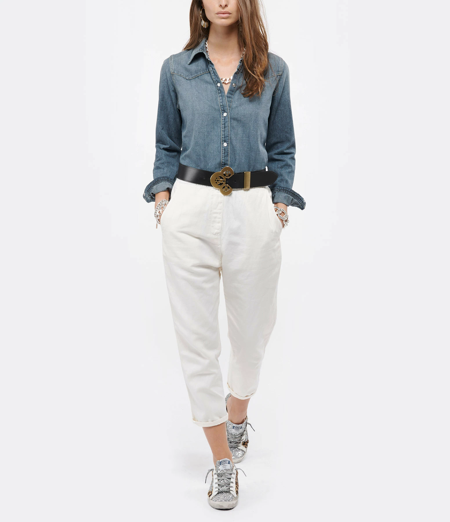 Bon marché ???? NILI LOTAN Chemise Claire Coton Bleu Délavé ???? 4 Bon marché ???? NILI LOTAN Chemise Claire Coton Bleu Délavé ???? – Image 4