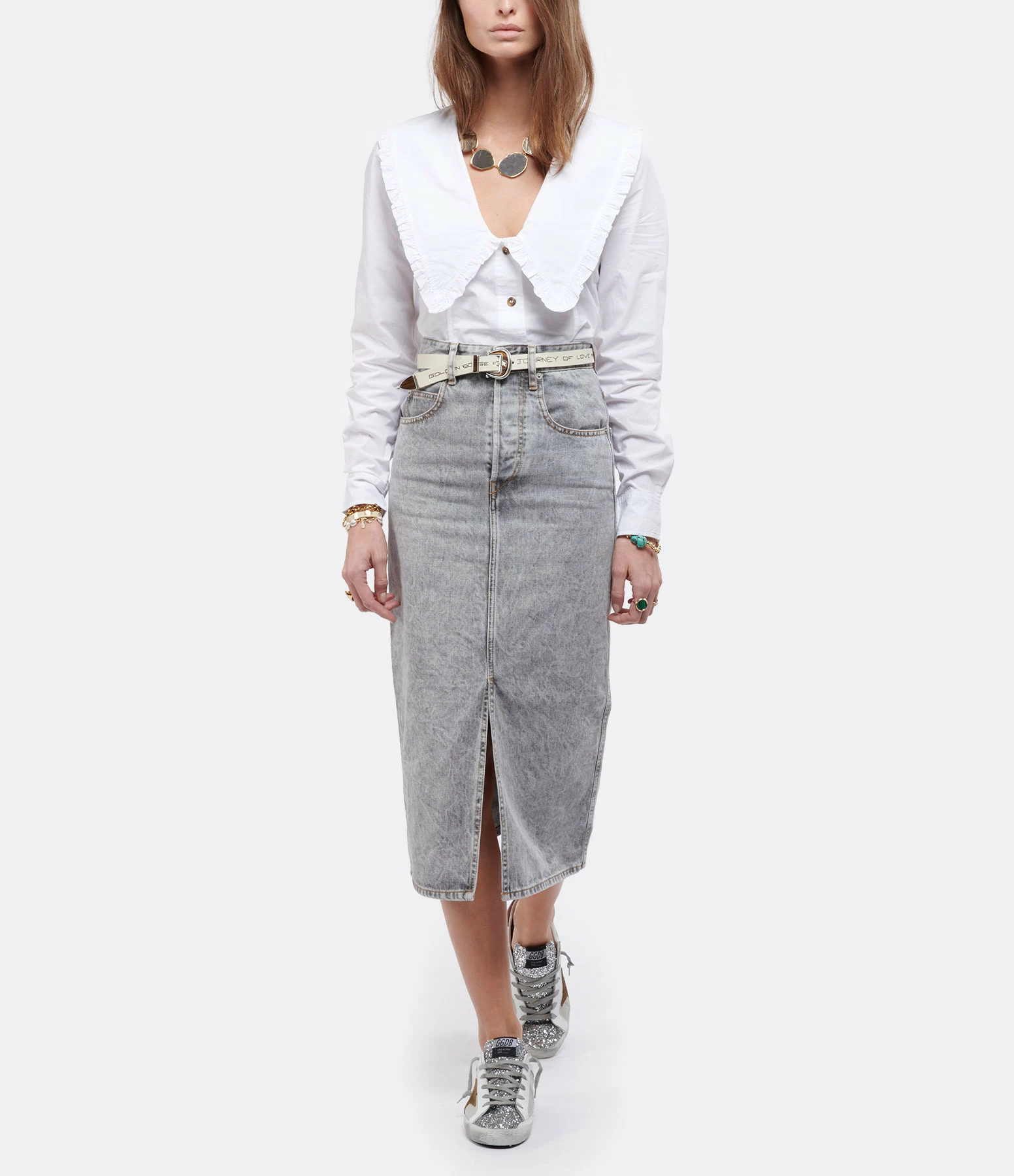 Bon marché ???? GANNI Top Coton Popeline Blanc ???? 5 Bon marché ???? GANNI Top Coton Popeline Blanc ???? – Image 5