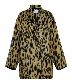 Sortie 😍 FORTE_FORTE Manteau Jacquard Laine Vierge Imprimé Selvaje 🛒