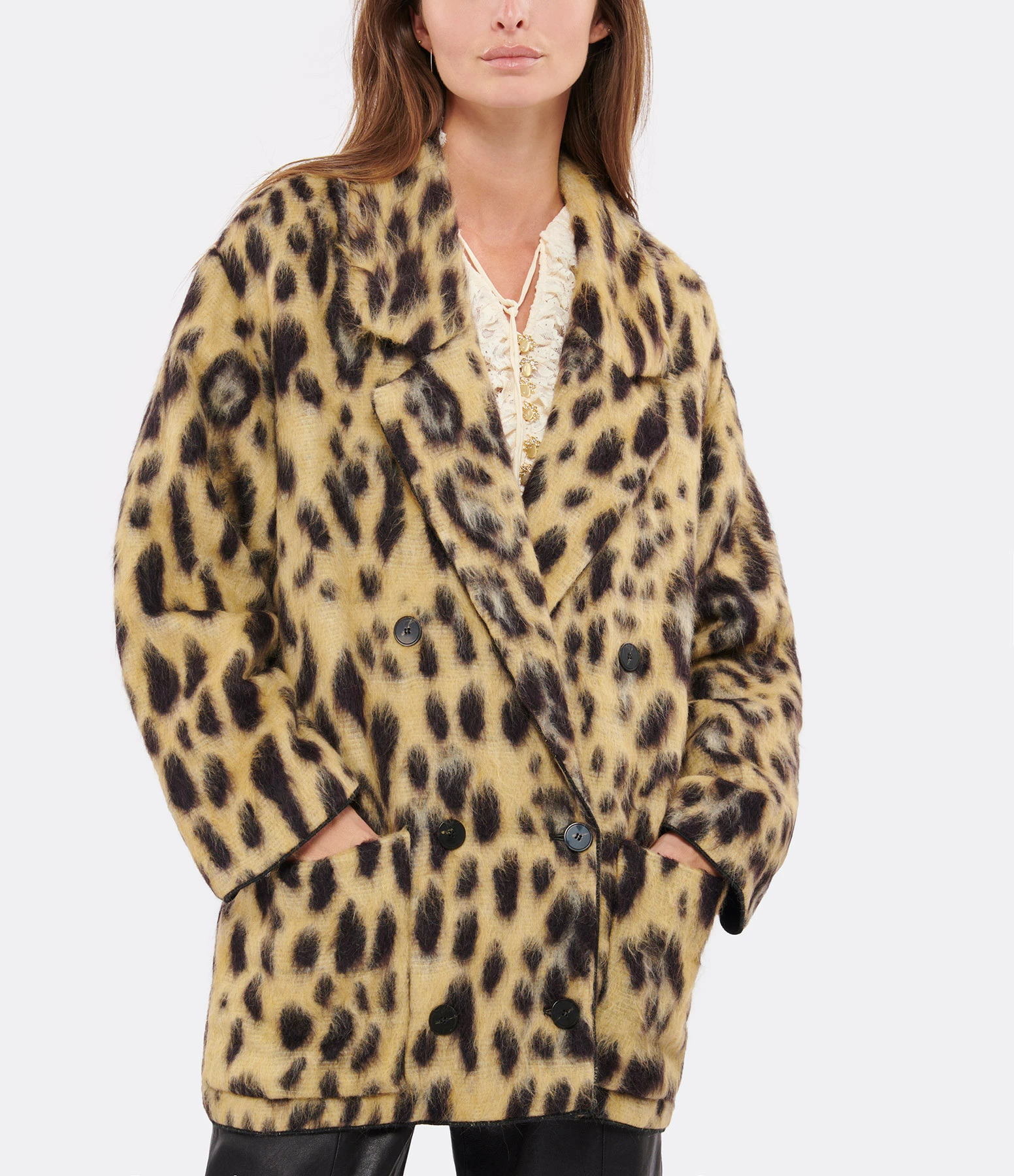 Sortie 😍 FORTE_FORTE Manteau Jacquard Laine Vierge Imprimé Selvaje 🛒 2 Sortie 😍 FORTE_FORTE Manteau Jacquard Laine Vierge Imprimé Selvaje 🛒 – Image 2