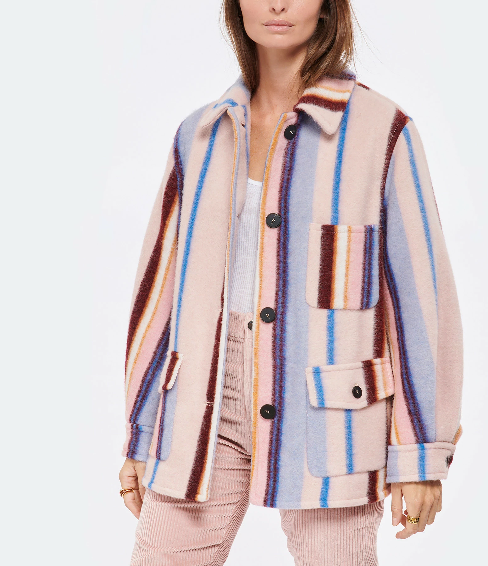 Meilleure affaire ???? FORTE_FORTE Manteau Laine Rayures Arcoiris ❤️ 2 Meilleure affaire ???? FORTE_FORTE Manteau Laine Rayures Arcoiris ❤️ – Image 2