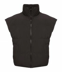 Meilleur prix 🔔 ESSENTIEL ANTWERP Doudoune Sans Manches Réversible Coldbod Recyclée Noir Kaki 🎁