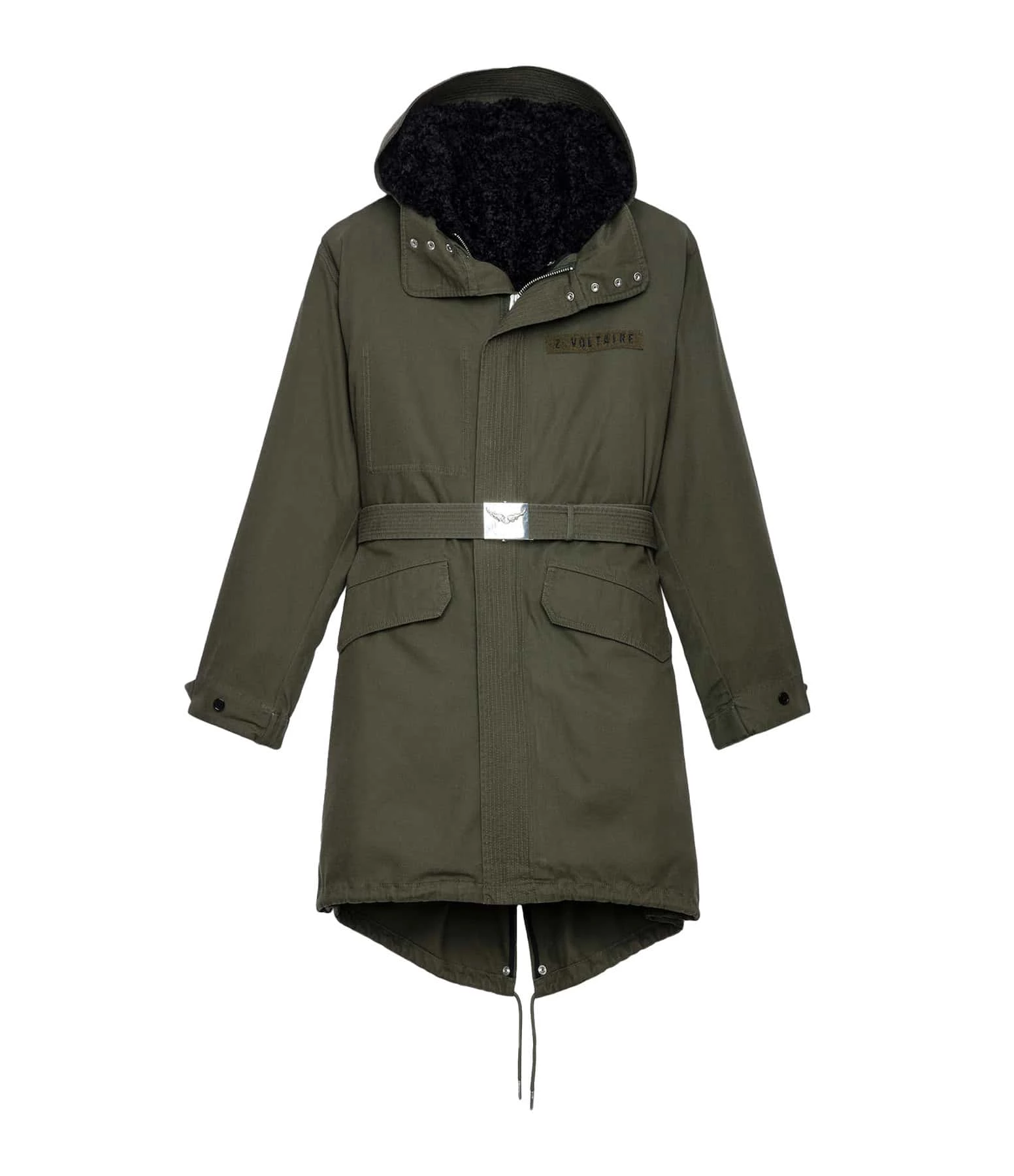 Budget ⌛ ZADIG & VOLTAIRE Manteau Kiwi Canvas Coton Kaki 👏 1 Budget ⌛ ZADIG & VOLTAIRE Manteau Kiwi Canvas Coton Kaki 👏