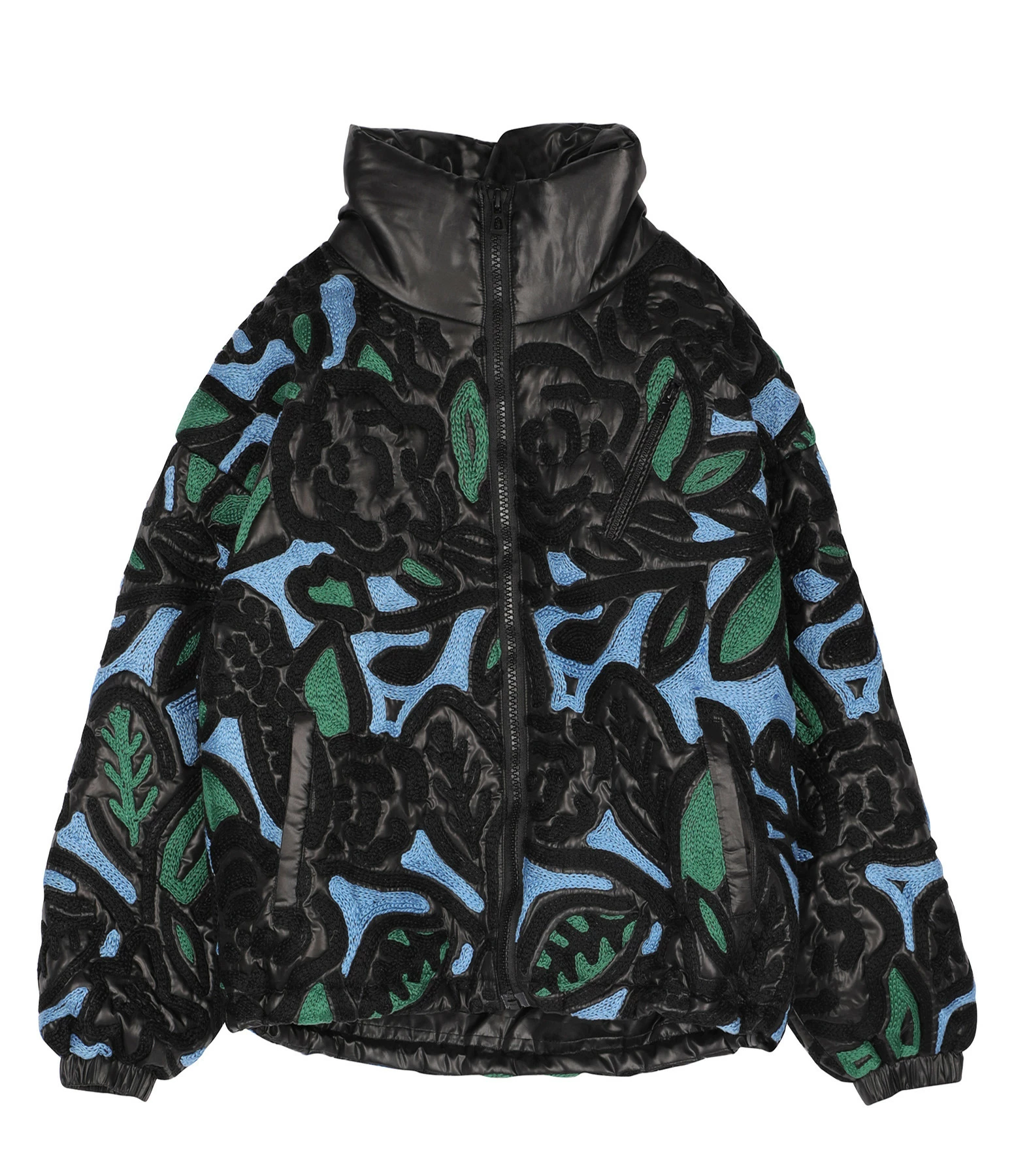 Tout neuf 😉 MII Doudoune Dora Broderie Imprimé Fleur Bleu 🥰 1 Tout neuf 😉 MII Doudoune Dora Broderie Imprimé Fleur Bleu 🥰