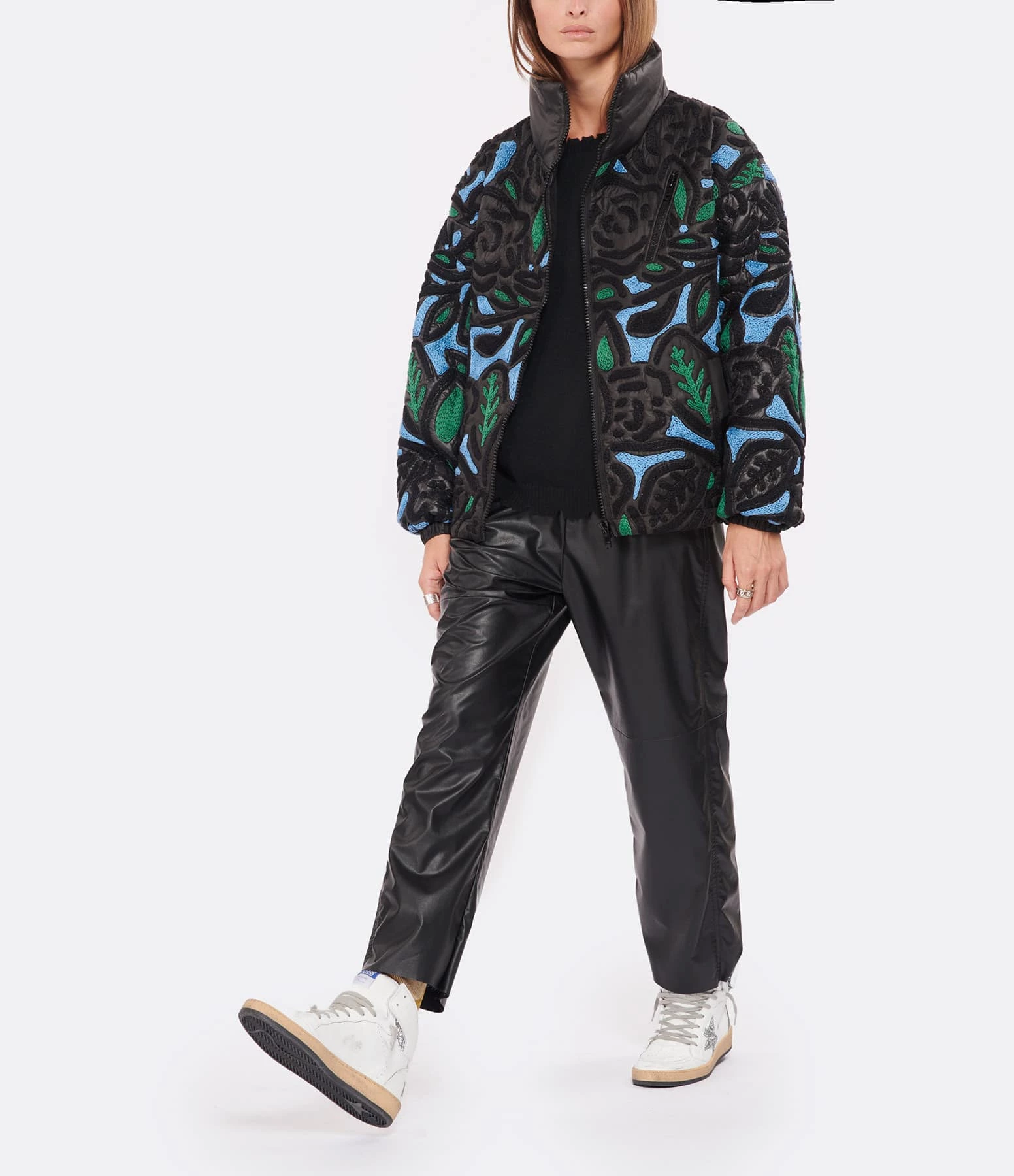 Tout neuf 😉 MII Doudoune Dora Broderie Imprimé Fleur Bleu 🥰 3 Tout neuf 😉 MII Doudoune Dora Broderie Imprimé Fleur Bleu 🥰 – Image 3