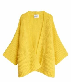 Tout neuf 😍 ESSENTIEL ANTWERP Cardigan Castrid Oversize Mohair Jaune 🤩