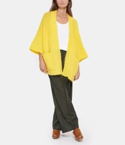Tout neuf 😍 ESSENTIEL ANTWERP Cardigan Castrid Oversize Mohair Jaune 🤩 -BOUTIQUE MARGAUX LONNBERG unnamed file 305