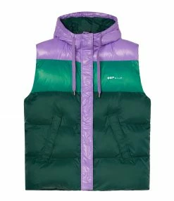 Meilleure vente ???? OOFWEAR Doudoune Sans Manches 9119 Vert Lila ????