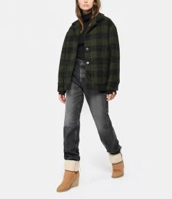 Grosses soldes 🔔 VANESSA BRUNO Manteau Reeva Laine Carreaux Noir Vert 😀 -BOUTIQUE MARGAUX LONNBERG unnamed file 3064