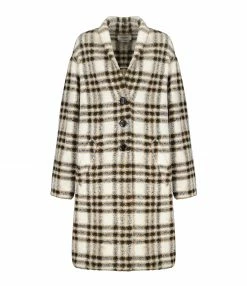 Bon marché ✔️ ISABEL MARANT ÉTOILE Manteau Gabriel Laine Écru 🛒