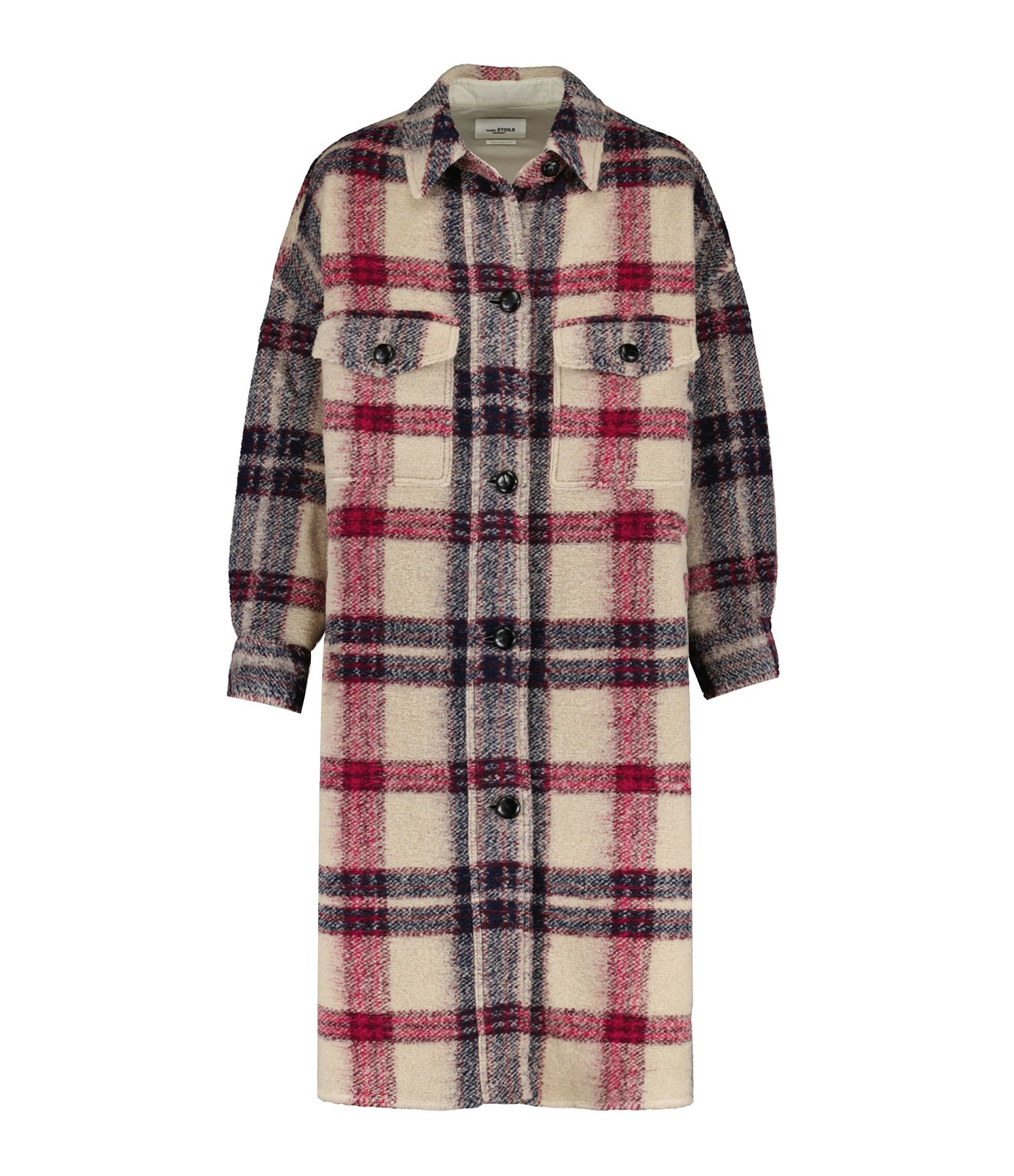 Sortie 🌟 ISABEL MARANT ÉTOILE Manteau Fontizi Laine Bordeaux Écru 👍 1 Sortie 🌟 ISABEL MARANT ÉTOILE Manteau Fontizi Laine Bordeaux Écru 👍