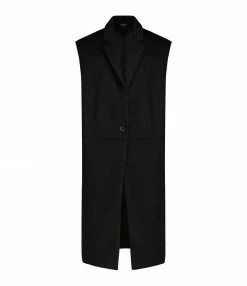 Budget ❤️ JEANNE VOULAND Manteau Sans Manches Eli Noir 🤩