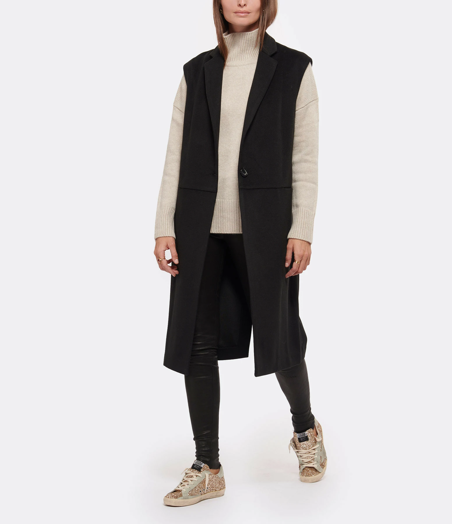 Budget ❤️ JEANNE VOULAND Manteau Sans Manches Eli Noir 🤩 3 Budget ❤️ JEANNE VOULAND Manteau Sans Manches Eli Noir 🤩 – Image 3