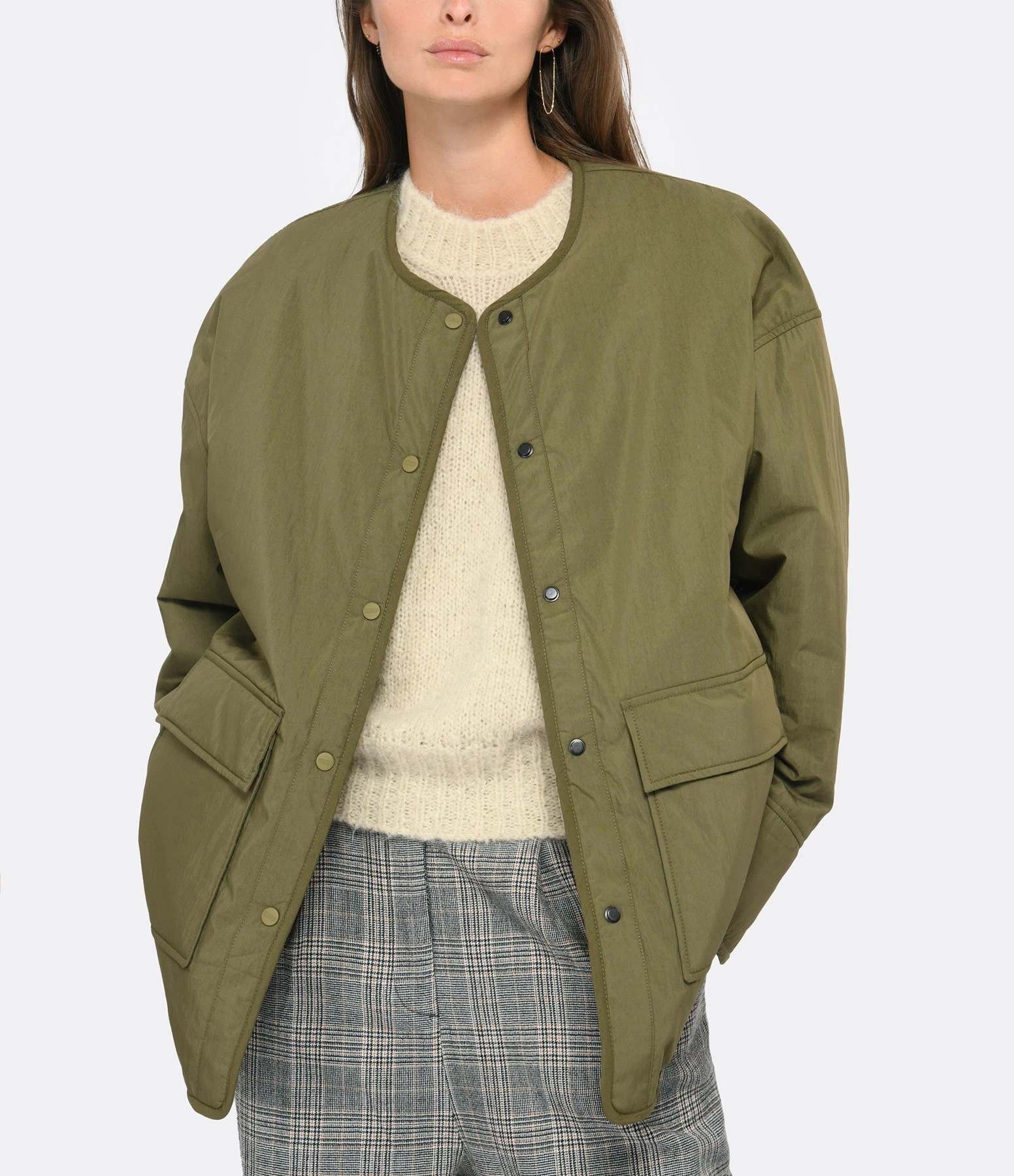 Acheter đ CLOSED Veste RĂ©versible Oversize Coton Vert â 3 Acheter đ CLOSED Veste RĂ©versible Oversize Coton Vert â â Image 3