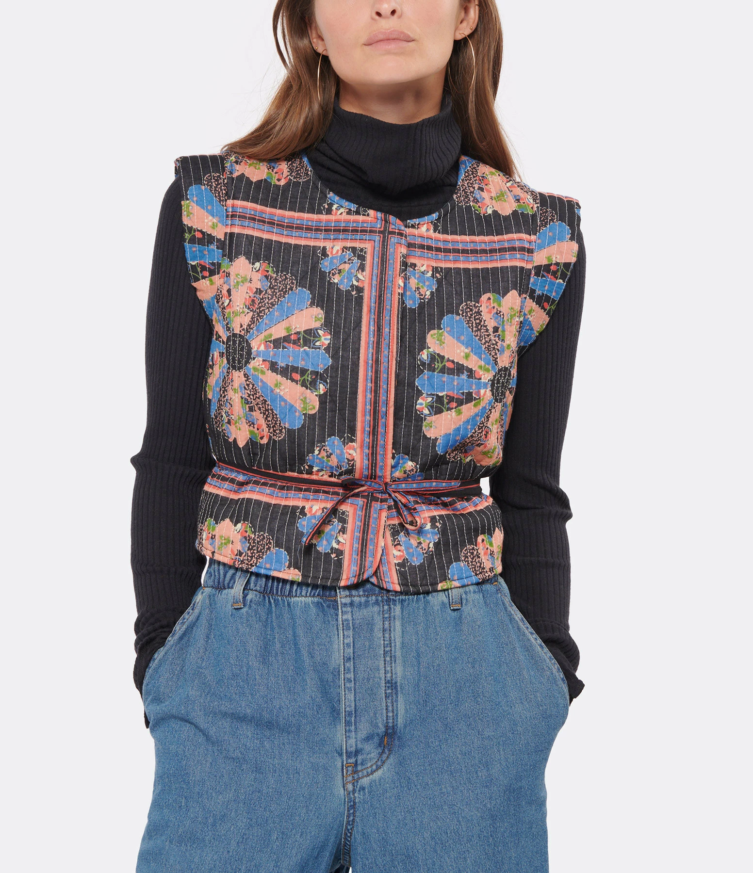 Remise 🧨 ANTIK BATIK Veste Sans Manches Jenny Coton Multicolore 🧨 2 Remise 🧨 ANTIK BATIK Veste Sans Manches Jenny Coton Multicolore 🧨 – Image 2