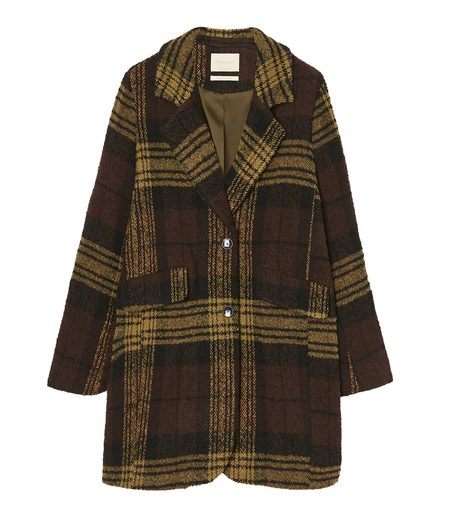 Meilleure vente 🧨 MOMONI Manteau Pomerania Carreaux Laine Marron 👍 1 Meilleure vente 🧨 MOMONI Manteau Pomerania Carreaux Laine Marron 👍