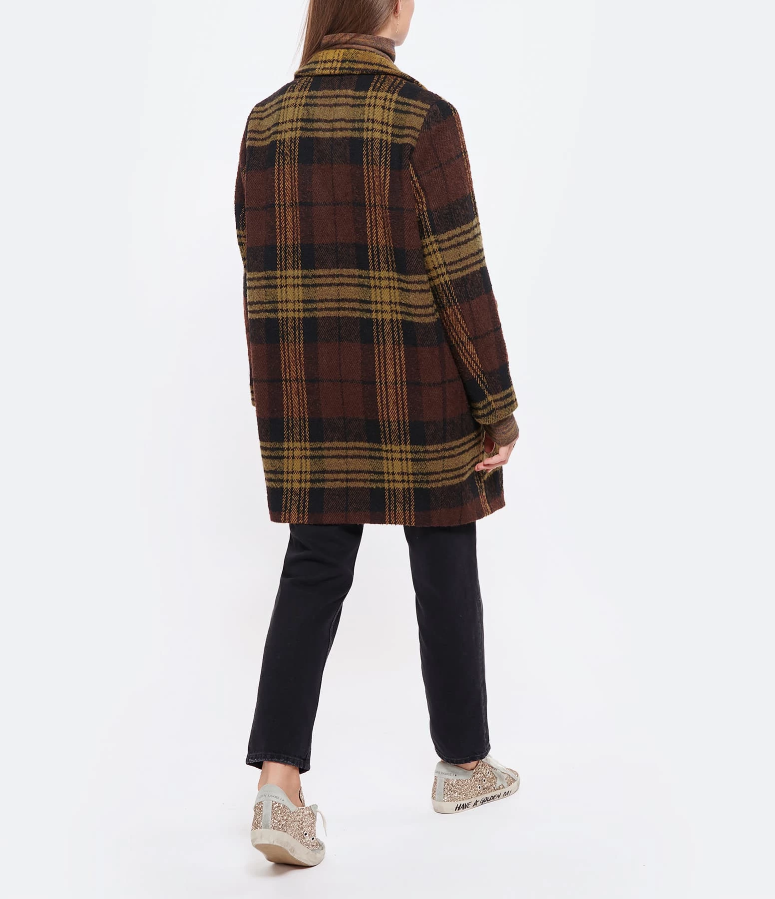 Meilleure vente 🧨 MOMONI Manteau Pomerania Carreaux Laine Marron 👍 5 Meilleure vente 🧨 MOMONI Manteau Pomerania Carreaux Laine Marron 👍 – Image 5